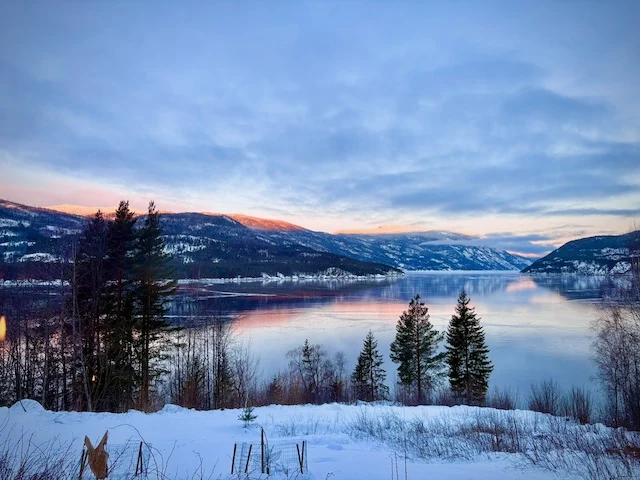 Tinnsjø in winter near Hovin Brygge