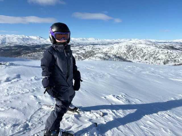 Child skiing in the Rauland mountains
