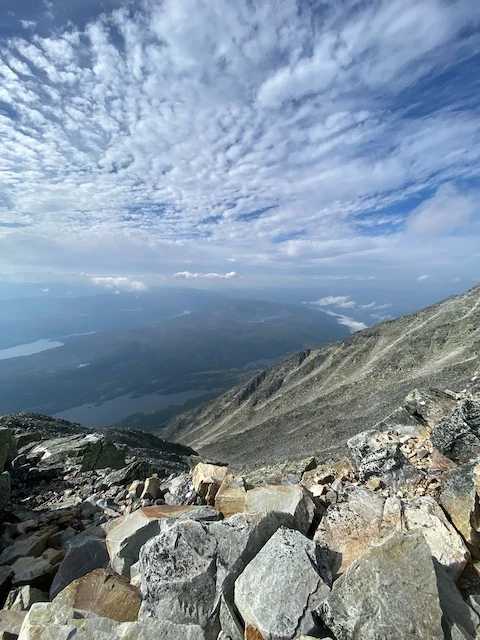 High mountain terrain on Gaustatoppen